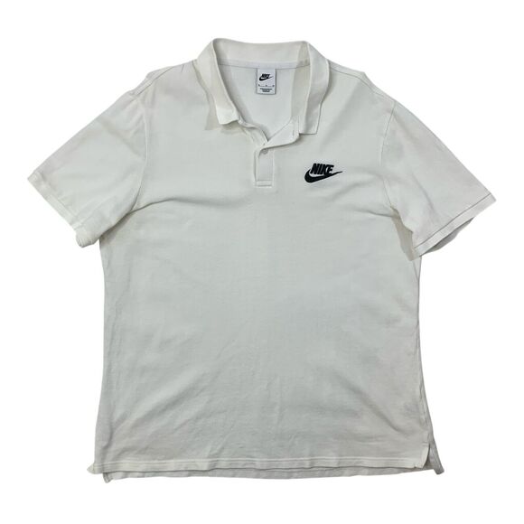 Nike Shirt Mens XL Extra Large White Matchup Short Sleeve Athletic Pique Polo - Picture 1 of 12